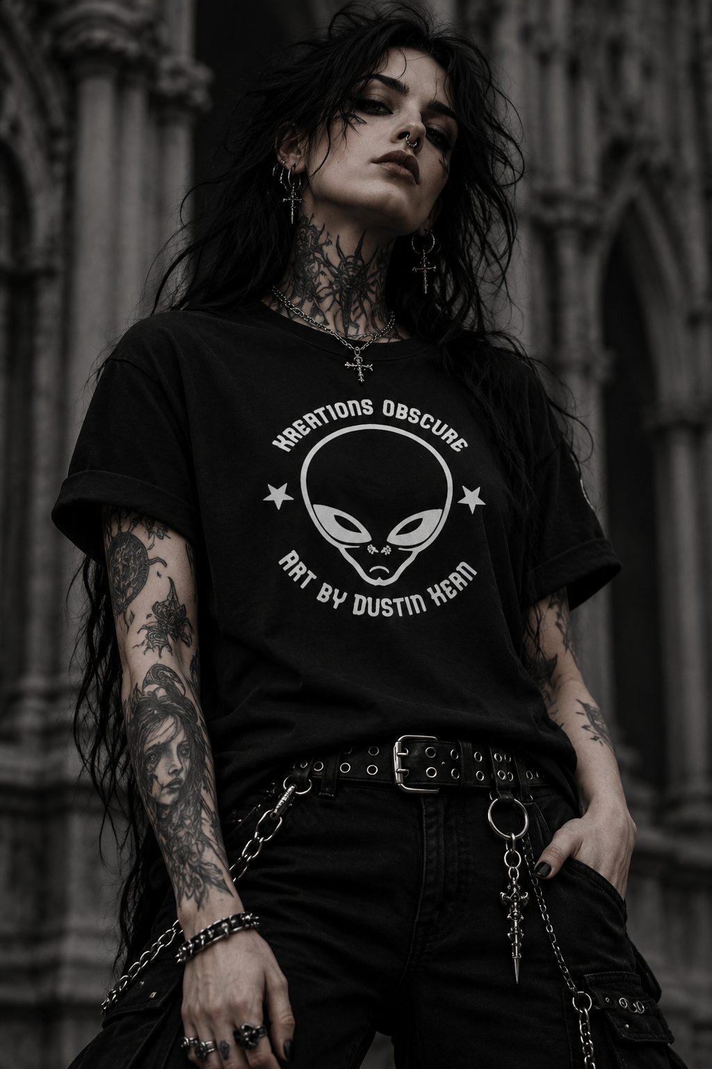 Alien Head Graphic Tee — "Kreations Obscure"
